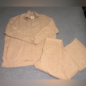 Aerie Soft Beige Knit Sweat Set